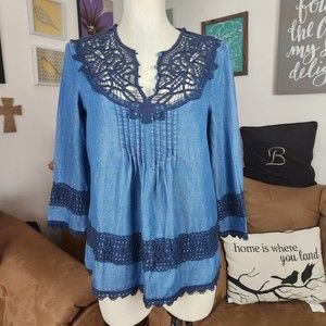 Nanette Lepore Chambray Tunic Size S